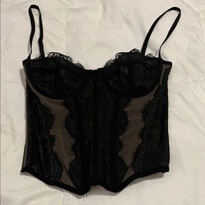 Elegant Black Lace corset top